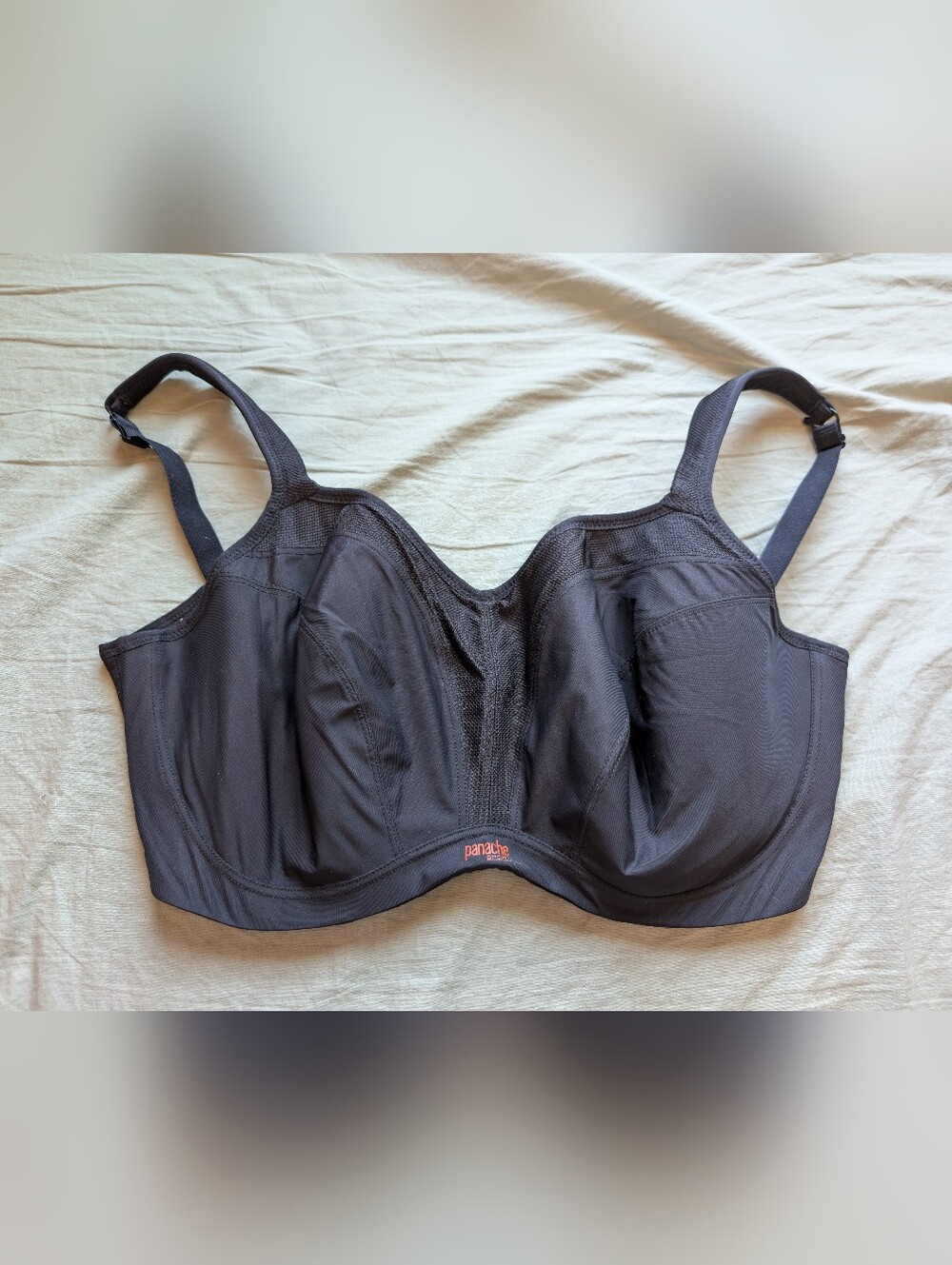 NWOT Panache Power Wired Sports Bra 34L Black